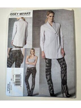 Vogue V1204  Issey Miyake Designer Asymmetrical Tunic Pants Pattern B36-42 FF
